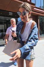 GIGI HADID in Shorts Out and About in New York 09/14/2016