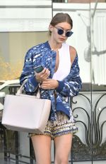 GIGI HADID in Shorts Out and About in New York 09/14/2016