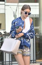 GIGI HADID in Shorts Out and About in New York 09/14/2016