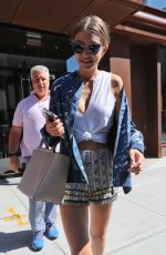 GIGI HADID in Shorts Out and About in New York 09/14/2016