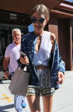 GIGI HADID in Shorts Out and About in New York 09/14/2016