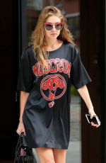 GIGI HADID Leaves Her Apartment in New York 09/06/2016