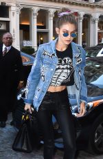 GIGI HADID Leaves Marc Jacobs Fashion Show in New York 09/15/2016