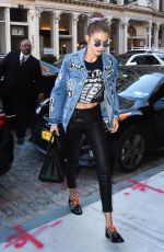 GIGI HADID Leaves Marc Jacobs Fashion Show in New York 09/15/2016