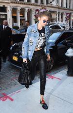 GIGI HADID Leaves Marc Jacobs Fashion Show in New York 09/15/2016