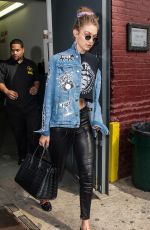GIGI HADID Leaves Marc Jacobs Fashion Show in New York 09/15/2016