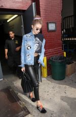 GIGI HADID Leaves Marc Jacobs Fashion Show in New York 09/15/2016