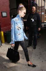GIGI HADID Leaves Marc Jacobs Fashion Show in New York 09/15/2016