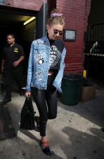 GIGI HADID Leaves Marc Jacobs Fashion Show in New York 09/15/2016