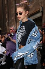 GIGI HADID Leaves Marc Jacobs Fashion Show in New York 09/15/2016