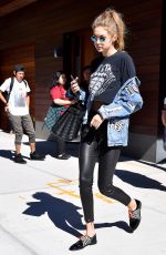 GIGI HADID Out and About in New York 09/14/2016