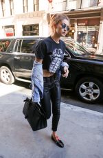 GIGI HADID Out and About in New York 09/14/2016