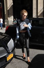 GIGI HADID Out and About in New York 09/14/2016