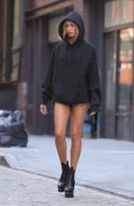 HAILEY BALDWIN Arrives at Bar Pitti in New York 09/12/2016