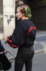 HAILEY BALDWIN Leaves Dolce & Gabbana Fashion Show at Milan Fashion Week 09/25/2016