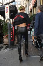 HAILEY BALDWIN Leaves Dolce & Gabbana Fashion Show at Milan Fashion Week 09/25/2016