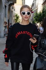 HAILEY BALDWIN Leaves Dolce & Gabbana Fashion Show at Milan Fashion Week 09/25/2016