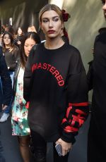 HAILEY BALDWIN Leaves Dolce & Gabbana Fashion Show at Milan Fashion Week 09/25/2016