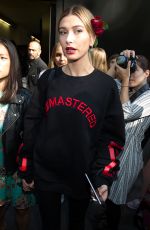 HAILEY BALDWIN Leaves Dolce & Gabbana Fashion Show at Milan Fashion Week 09/25/2016