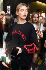 HAILEY BALDWIN Leaves Dolce & Gabbana Fashion Show at Milan Fashion Week 09/25/2016