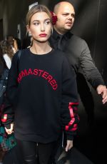 HAILEY BALDWIN Leaves Dolce & Gabbana Fashion Show at Milan Fashion Week 09/25/2016
