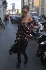 HAILEY BALDWIN Out Shopping in Milan 09/23/2016
