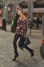 HAILEY BALDWIN Out Shopping in Milan 09/23/2016
