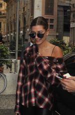 HAILEY BALDWIN Out Shopping in Milan 09/23/2016