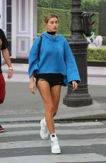 HAILEY BALDWIN Out Shopping in Paris 09/20/2016