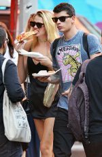 HAILEY CLAUSON Eating Pizza Out in New York 09/23/2016