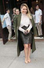 HILARY DUFF Leaves Tribeca Hotel in New York 09/28/2016