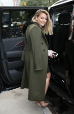 HILARY DUFF Leaves Tribeca Hotel in New York 09/28/2016