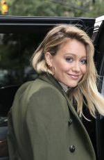 HILARY DUFF Leaves Tribeca Hotel in New York 09/28/2016