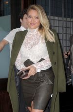 HILARY DUFF Leaves Tribeca Hotel in New York 09/28/2016