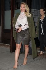 HILARY DUFF Leaves Tribeca Hotel in New York 09/28/2016