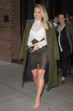 HILARY DUFF Leaves Tribeca Hotel in New York 09/28/2016