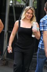 HILARY DUFF on the Set of 