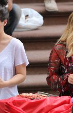 HILARY DUFF on the Set of 