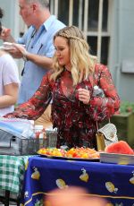 HILARY DUFF on the Set of 