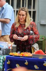 HILARY DUFF on the Set of 