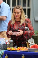 HILARY DUFF on the Set of 