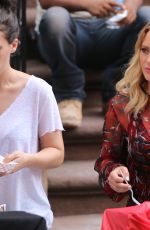 HILARY DUFF on the Set of 