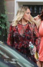 HILARY DUFF on the Set of 