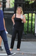 HILARY DUFF on the Set of 