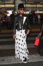 JANELLE MONAE at LAX Airport in Los Angeles 08/29/2016