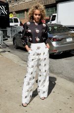 JASMINE SANDERS Arrives at Naeem Khan Fashion Show in New York 09/14/2016