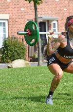 JEMMA LUCY Working Out at a Park in Manchaster 09/01/2016