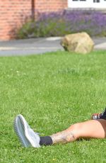 JEMMA LUCY Working Out at a Park in Manchaster 09/01/2016