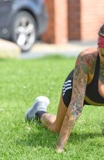 JEMMA LUCY Working Out at a Park in Manchaster 09/01/2016