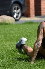 JEMMA LUCY Working Out at a Park in Manchaster 09/01/2016